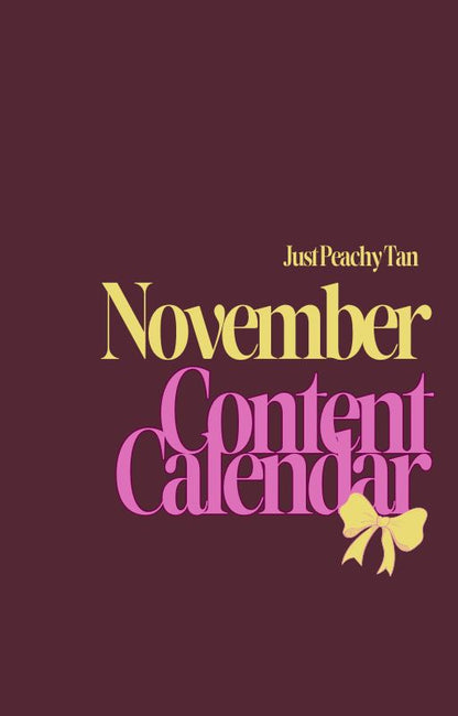 November Content Calendar
