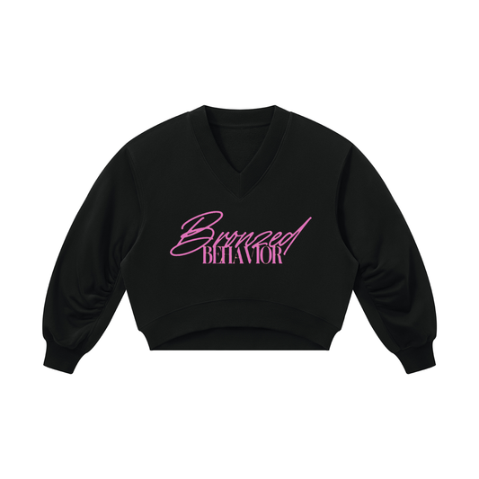 Women’s Crop V-Neck Sweatshirt