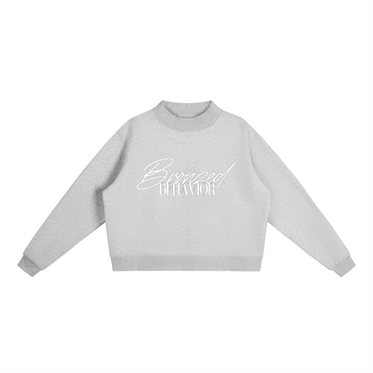 Bronzed Behavior Mock-Neck Crew Sweatshirt