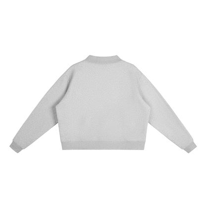 Bronzed Behavior Mock-Neck Crew Sweatshirt